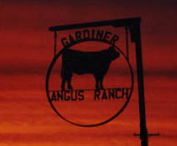 Gardiner Angus Ranch sign